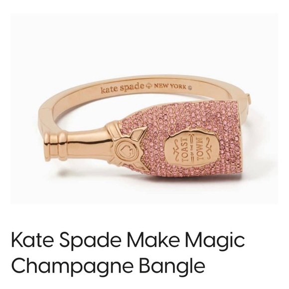 NWT Kate Spade Make Magic Rose Gold Champagne Bangle Bracelet ULTRA RARE - Picture 4 of 9